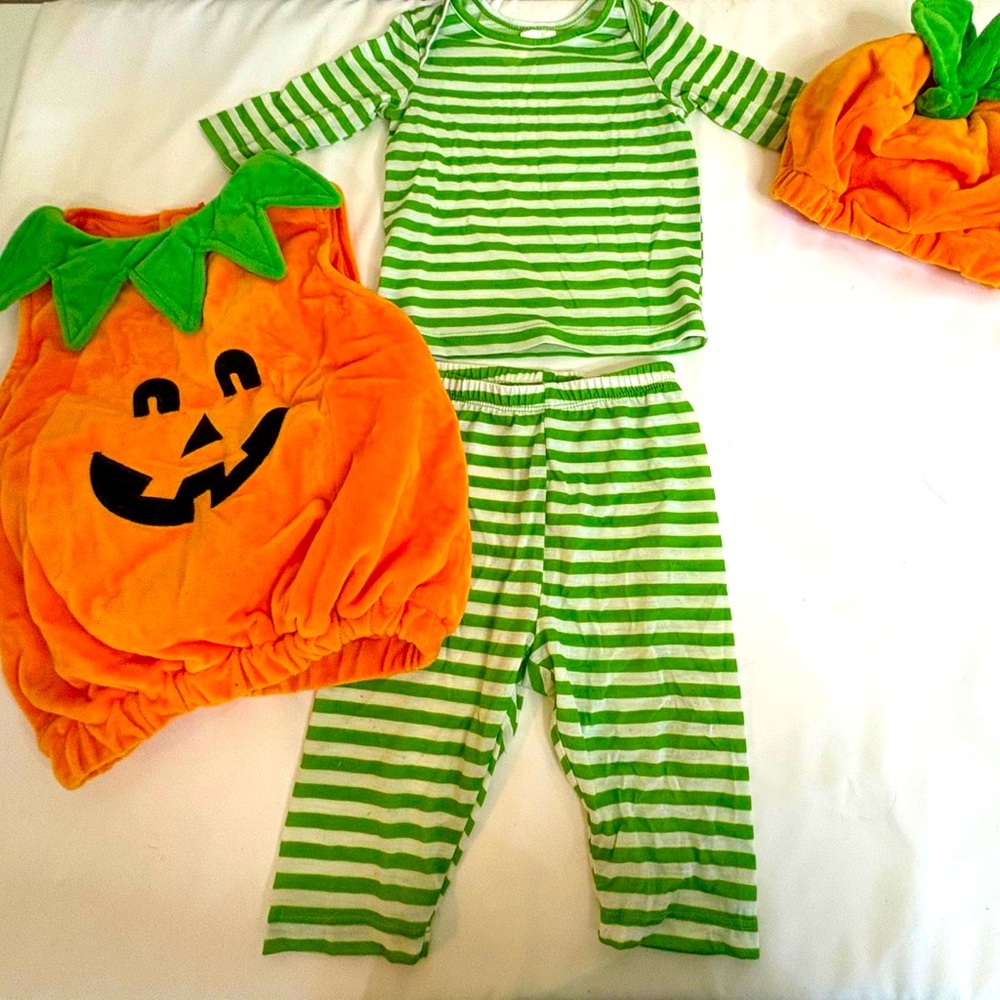 Target Green and Orange Striped Pumpkin Costume